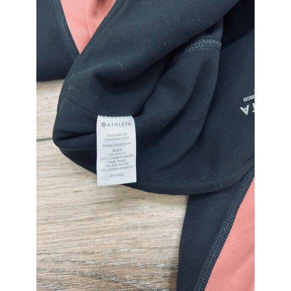 Athleta Salutation Colorblock Asym 7/8 Leggings Size Small Yoga Pants - Picture 4 of 9